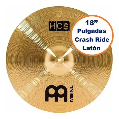 Platillo Crash Ride Latón 18 Pulgadas Meinl Hcs