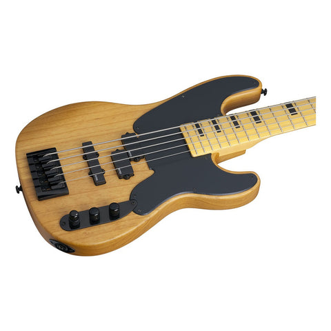Bajo Eléctrico 5 Cuerdas Activo Schecter Model-t Session Caqui Madera