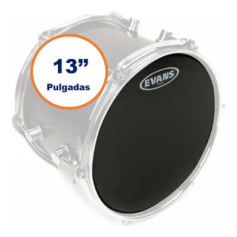 Evans B13onx2 Parche Golpe Tarola 13 PuLG Onyx Negro 2 Capas Negra
