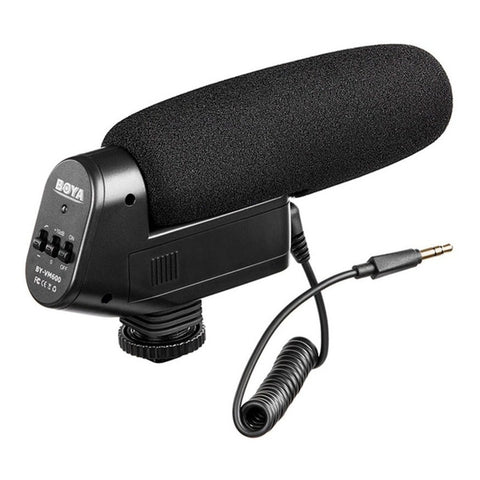 Micrófono Shotgun Condensador Unidireccional Boya By-vm600 Negro