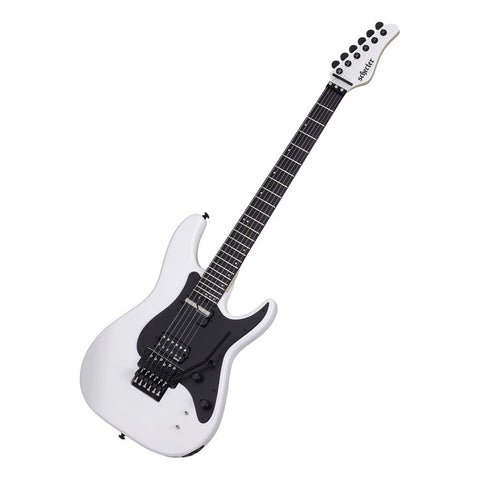Guitarra Eléctrica Schecter Sun Valley Super Shredder De Caoba Gloss White Con Diapasón De Palo De Rosa