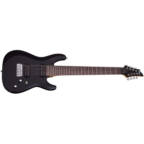 Guitarra Electrica 8 Cuerdas Negro Sat. Schecter C-8 Deluxe