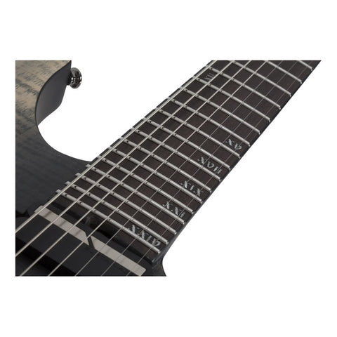 Guitarra Schecter Banshee Mach-7 Fr-s Fallout Burst Diestro Gris Oscuro Ébano