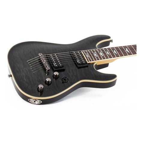 Guitarra Eléctrica Schecter Omen Extreme-7 Caoba 7 Cuerdas Negro