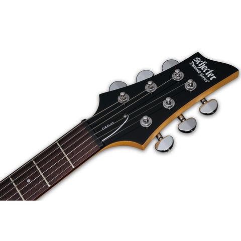 Guitarra Eléctrica Carbon Sombreado Schecter C6plus Chb Diestro Charcoal Burst Palo De Rosa