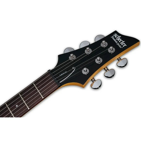 Guitarra Eléctrica Carbon Sombreado Schecter C6plus Chb Diestro Charcoal Burst Palo De Rosa