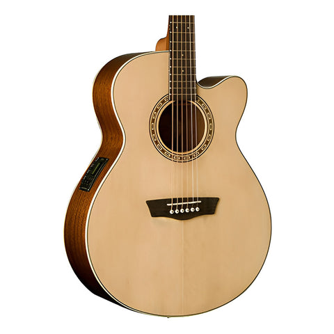 Washburn G7sce Guitarra Electroacústica Tapa Abeto Natural