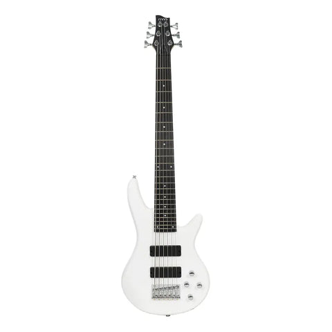Bajo Eléctrico 6 Cuerdas Activo Mars Eb-6 Activo Blanco Diestro Blanco