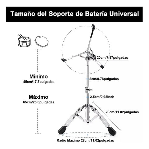Soporte Para Tarola Maxima S-300w Acero Base Antideslizante