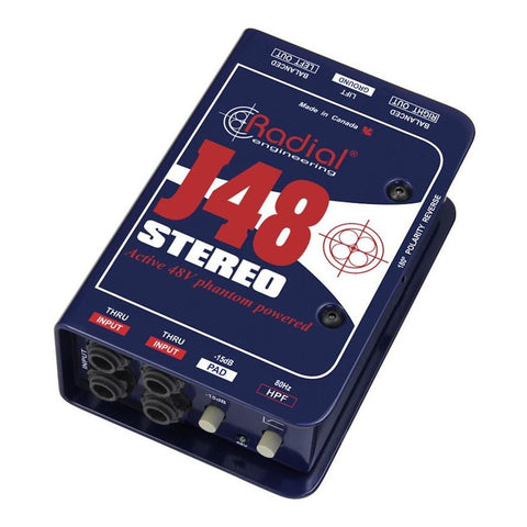 Caja Directa Activa Estéreo P/instrumento Radial J48 Stereo