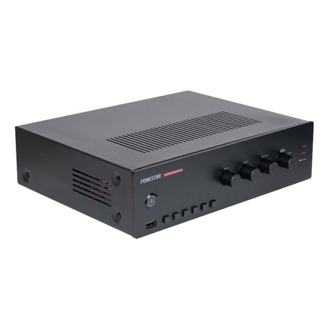 Amplificador Megafonía Fonestar Prox-30 30w Entradas Micrófono Usb Fm Negro 30 W