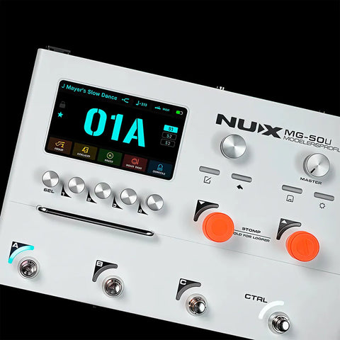 Nux Mg-50li  Procesador Multiefectos Modelado Guitarra Blan Blanco