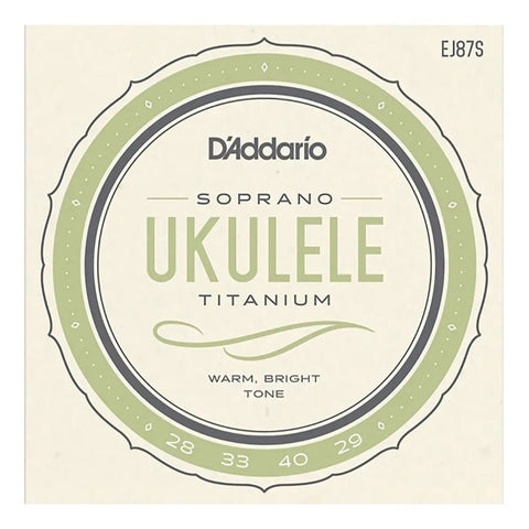 Juego De Cuerdas Para Ukelele Soprano D'addario Ej87s
