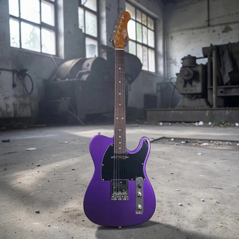 Guitarra Electrica Jet Guitars Jt300 Plm R Telecaster Diestro Violeta Palo De Rosa