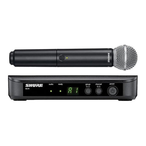 Sistema Inalambrico Orig Microfono De Mano Shure Blx24 Sm58 Negro