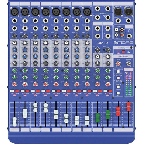 Mezcladora Analoga En Vivo Y Estudio 12 Canales Midas Dm12