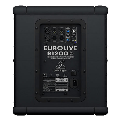 Behringer B1200d-pro Subwoofer Amplificado 12 Pulgadas 500w Color Negro