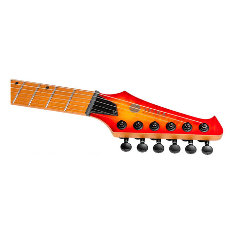 Guitarra Eléctrica 6 Cuerdas Spira Guitars S-500 Fif Flame Diestro Naranja Oscuro