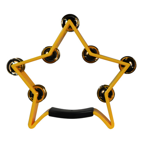 New Beat Mx-5 Pandero De Mano Forma Estrella Color Amarillo