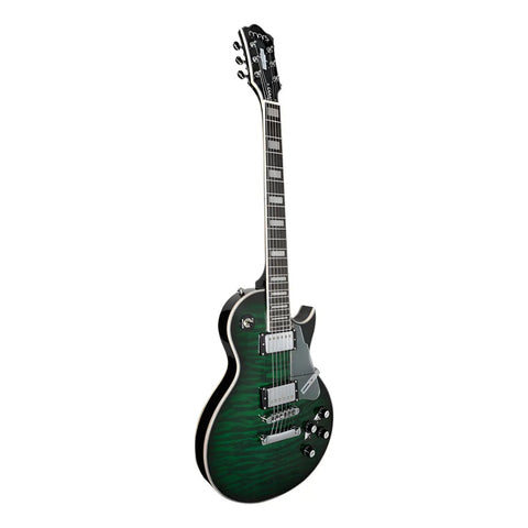 Guitarra Electrica Mars Lp Custom Verde Diestro Verde Oscuro Palo De Rosa