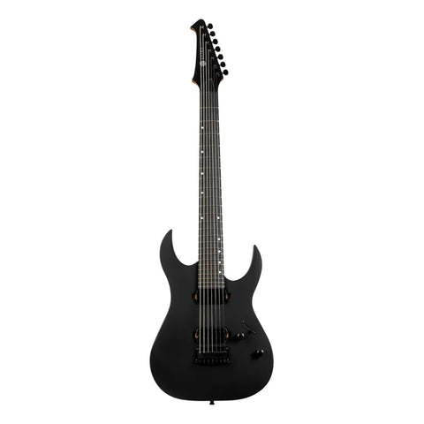 Guitarra Eléctrica 7 Cuerdas Spira Guitars S-407 Satin Black Diestro Negro