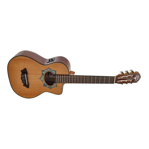 Guitarra Requinto Electroacústica, Oscar Schmidt Oh30sce Natural Derecha