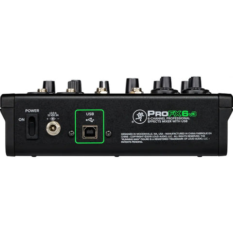 Mezcladora Profesional 6ch C/efectos Y Usb Mackie Profx6v3