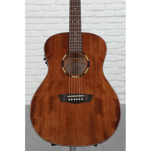 Guitarra Electroacustica Tamaño Orquesta Washburn O12se Natural Diestro Ovangkol
