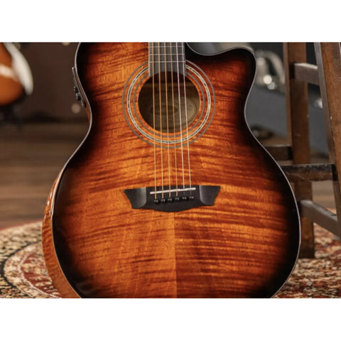 Guitarra Washburn Electroacústica Serie Comfort Wcg12fce-u Diestro Sunburts