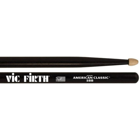 Vic Firth 5bb Baquetas 5b Punta De Madera Batería Percusión Color Negro