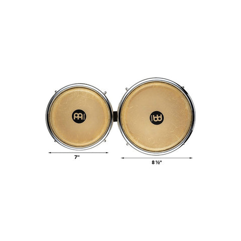 Meinl Fwb-400 Nat Bongos Madera 7 Y 8 1/2 Pulgadas Percusión