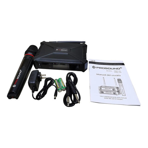 Sistema Microfono Inalambrico 1 Transmisor Prosound® Pwm-12s Negro