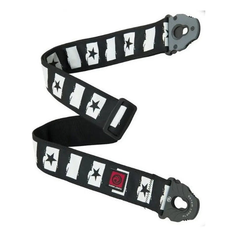 Correa Guitarra Bajo Planet Waves 50plc01 Negro Estrellas Ajustable