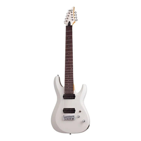 Guitarra Eléctrica Schecter C-8 Deluxe Tilo Blanco Diapasón Palo De Rosa Diestro Satin White
