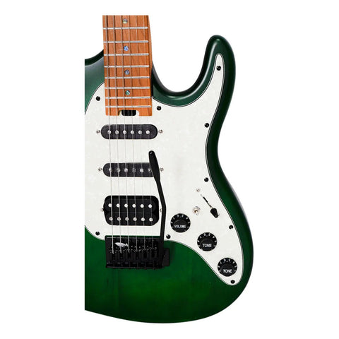 Guitarra Eléctrica Mars Strat De 6 Cuerdas En Verde Musgo Con Trémolo Diestro Palo De Rosa