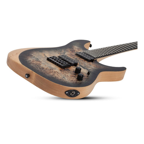 Guitarra Eléctrica Schecter Reaper-6 Scb Fresno Satin Charcoal Burst Ébano