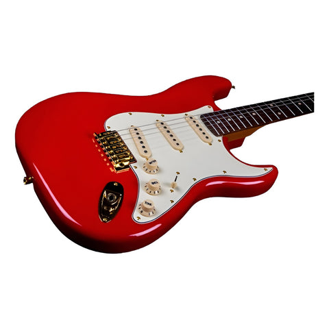 Guitarra Eléctrica Jet Guitars Js-380 Rojo Red Material Del Diapasón Palisandro Orientación De La Mano Diestro