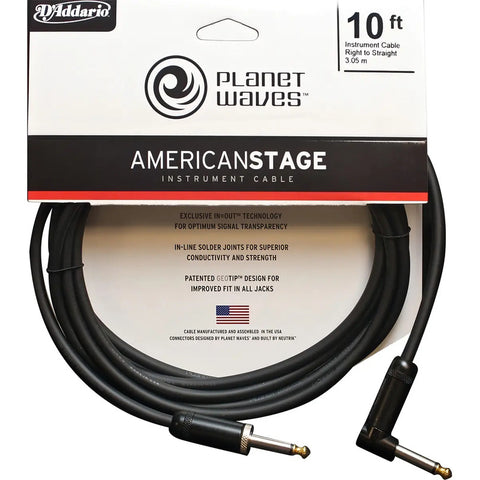 Cable Instrumento Guitarra 3 Metros D'addario Pw-amsgra-10