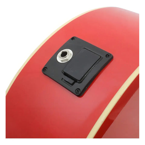 Washburn Ea10 Guitarra Electroacústica Roja Color Black Orientación De La Mano Diestro Rojo