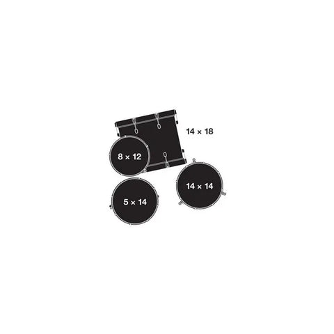 Bateria 4 Pzs Piano Negro Gretsch Catalina Club Ct1j484pb Iano Negro