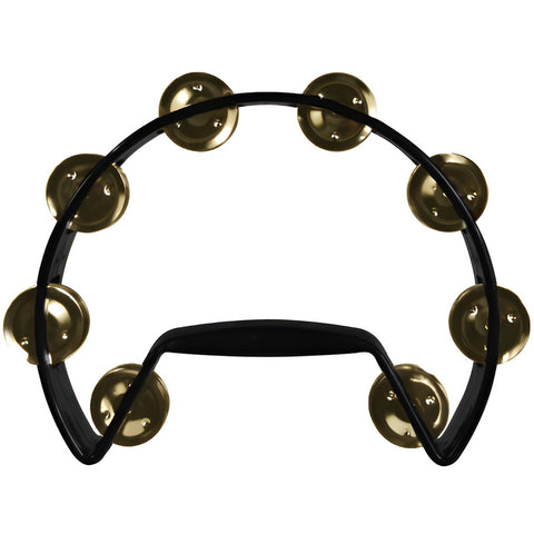 New Beat Pt80blk Pandero De Plastico Media Luna Acojinada Color Negro