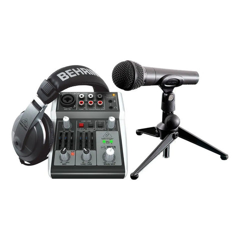 Sistema De Grabación Behringer Podcastudio 2 Usb Negro