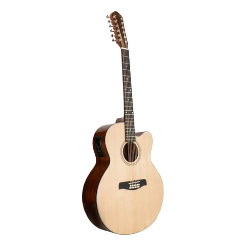 La Sevillana Guitarra Electroacústica Ju-1200ceq Natural Material Del Diapasón Maple Orientación De La Mano Diestro