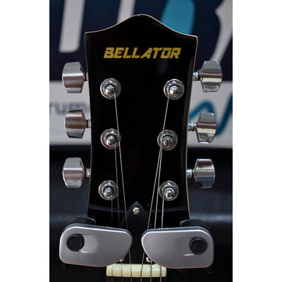 Paquete De Guitarra Electrica Zurda Bellator Egp10wlplsby Color Terracota