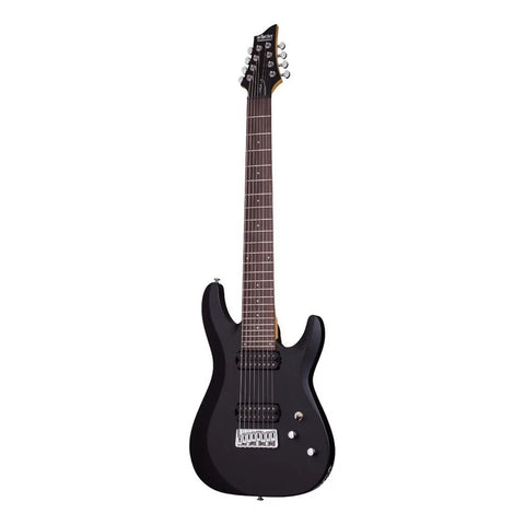Guitarra Eléctrica Schecter Deluxe Negra 8 Cuerdas Satin Palo De Rosa Diestro Satin Black