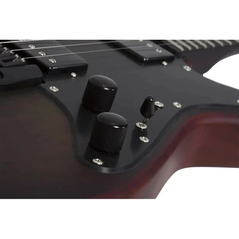 Guitarra Schecter Sun Valley Super Shredder Exotic Ht Zirico Diestro Bordó Ébano