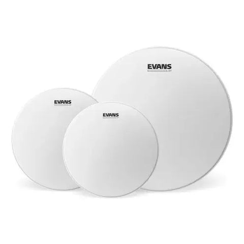 Juego 3 Parches Para Batería 10 12 Y 14 Evans Etp-g1ctd-f Blanco