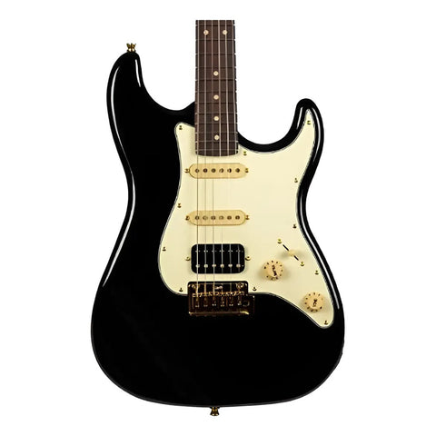 Guitarra Eléctrica Jet Guitars Js-480 Bac Black Color Negro Material Del Diapasón Palisandro Orientación De La Mano Diestro Palo De Rosa