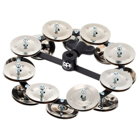 Pandero Montable P/bateristas Crotalos Acero, Meinl Hthh2bk Gris