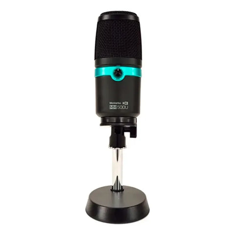 Micrófono Condensador Usb Montarbo Mm500u Cardioide Para Estudio Y Podcast Negro
